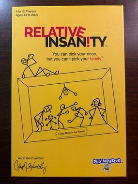 Relative Insanity Family Card Game - Yellow